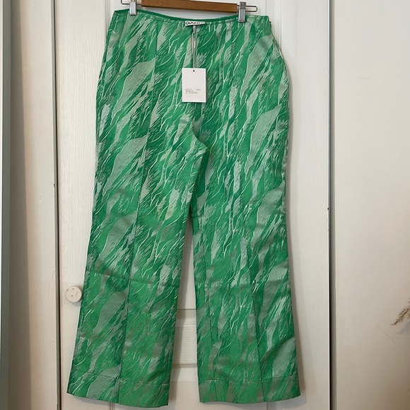 Ganni Pants - GANNI green trousers